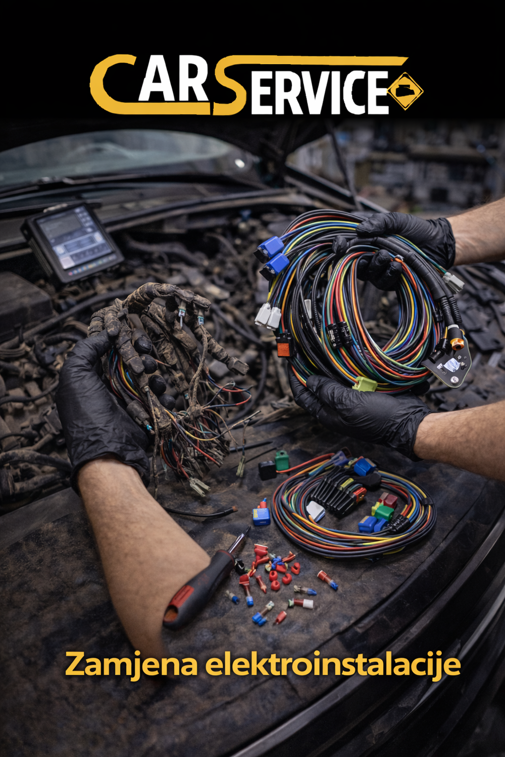 Замена электропроводки;