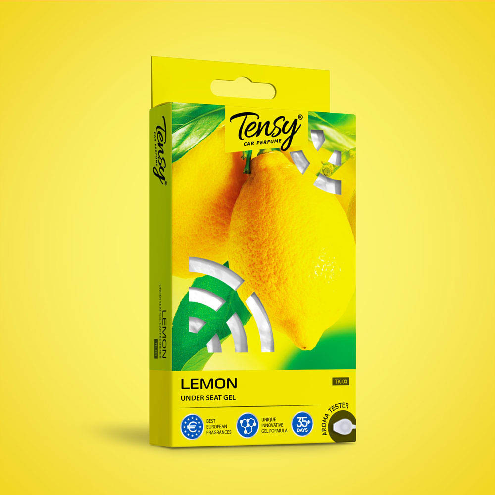 Ароматизатор "Tensy" под сиденье с проб. Лимон (40шт/кор)