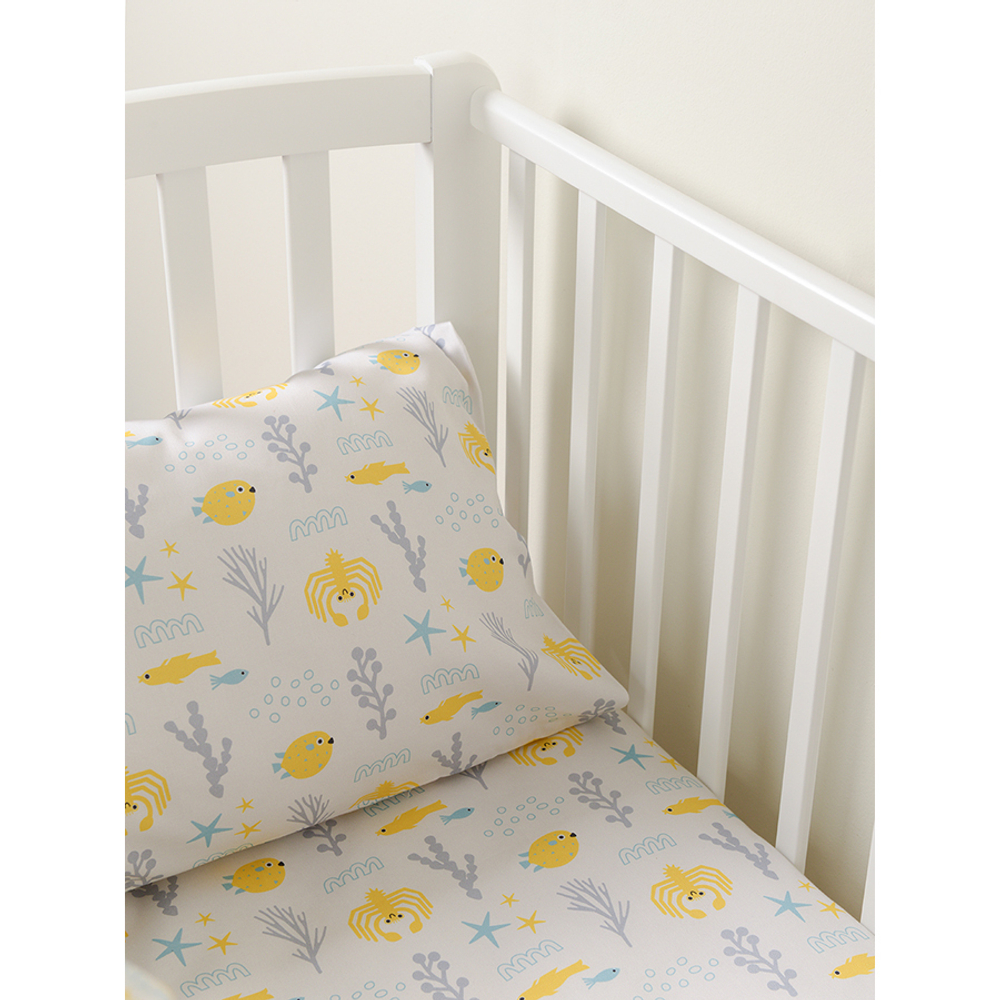 Простыня детская на резинке 80x160x20 Tkano Tiny world Oceania world