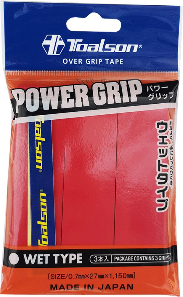 Теннисные намотки Toalson Power Grip 3P - red