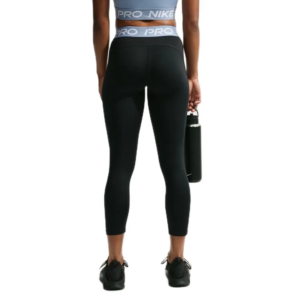 Женские леггинсы Nike Pro Mid-Rise Crop - black/work blue/white