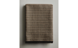 Zara Home плед из хлопка, серый, в полоску, 140x190 см