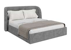 Кровать двуспальная Classic 160 см (серый, рогожка)