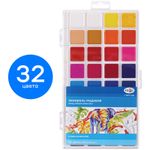 Краски акварельные 32цв. Гамма Классическая, без кисточки, пластиковая коробка