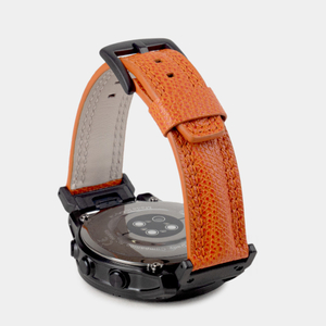 Ремешок для часов Garmin 47 mm с креплением из кожи теленка, оранжевого цвета