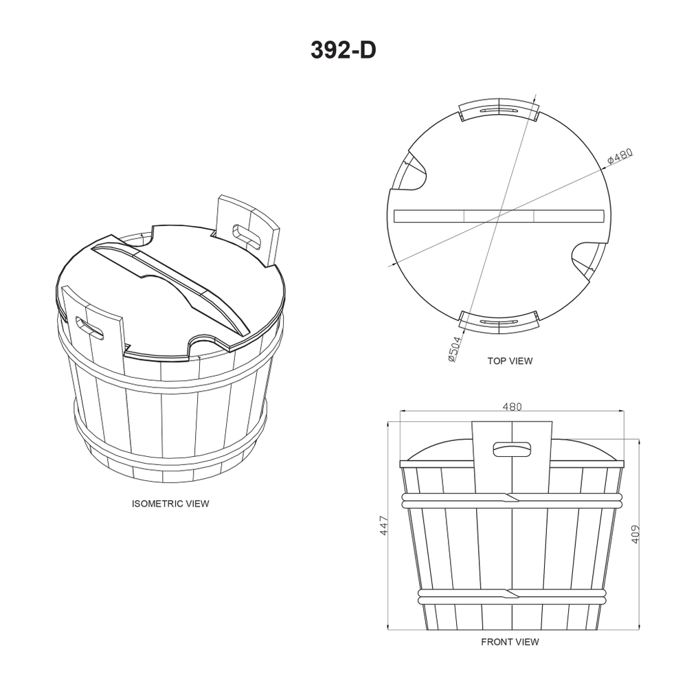 SAWO Запарник 40л. с пласт. вст., 392-D