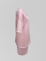 Костюм трикотажный однотонный из рубашки с коротким рукавом и шорт на резинке