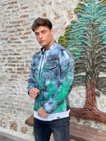 Кожаная куртка с рисунком