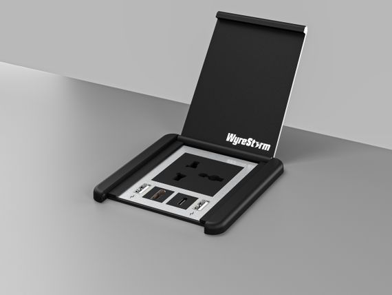 Wyrestorm IDB-200-MS - кабельный лючок, мультистандартная электророзетка, сквозные HDMI и USBC и USB-зарядка