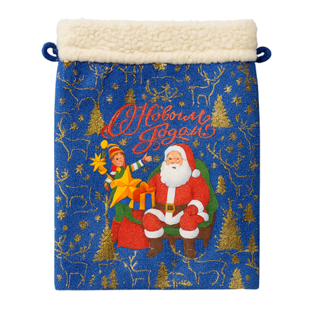 Рождественский подарочный мешочек 30*25