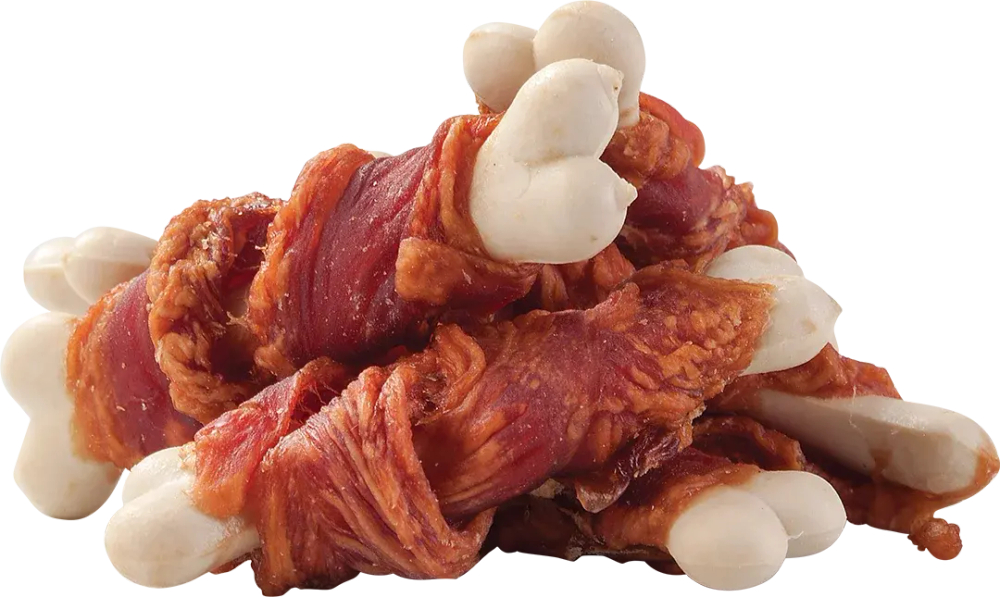 Деревенские лакомства для собак мини пород "Кальциевая косточка с уткой" - 55 гр