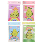 Блокнот детский Basir, формат А5, серия "Авокадо" с алмазной мозаикой, 21*14.5 см, 80 листов, ассорти