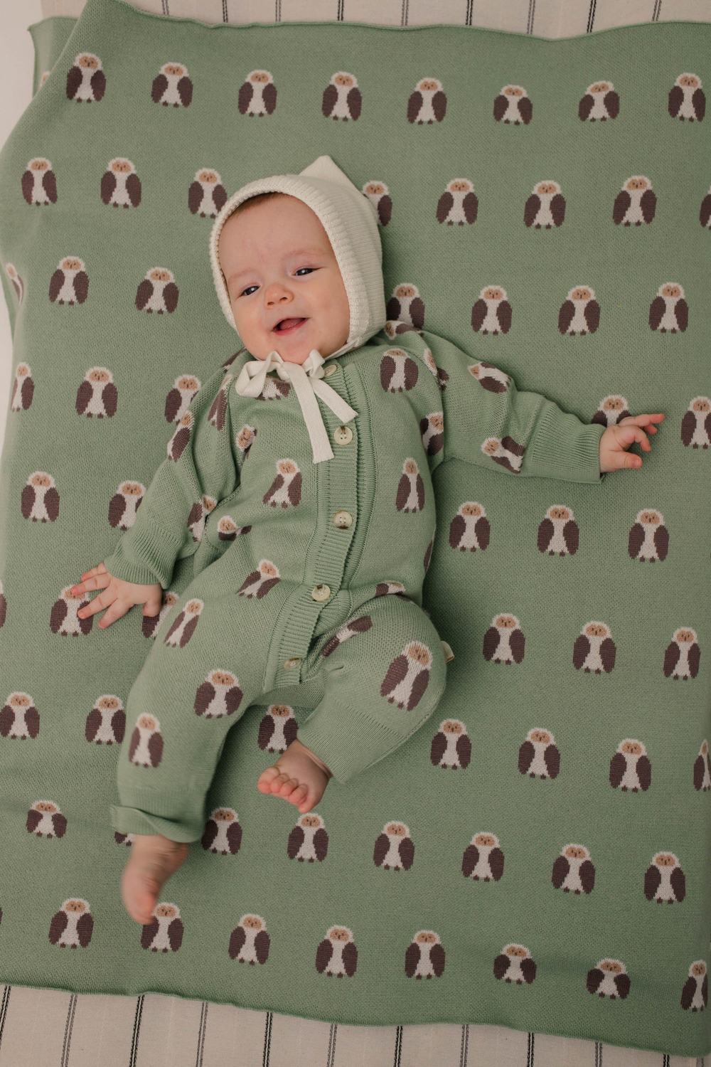 7055-338 Комбинезон вязаный (совы)