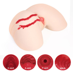 Мастурбатор-полуторс с двойным слоем материала и вибрацией Jenny Onahole Real Hips (Цвет: телесный)