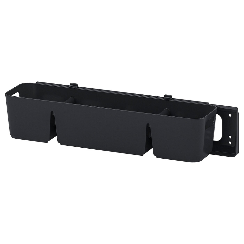 IKEA UPPDATERA  (ИКЕА УППДАТЕРА)  -  Корзина с горкой, антрацит, 50x15x12 см