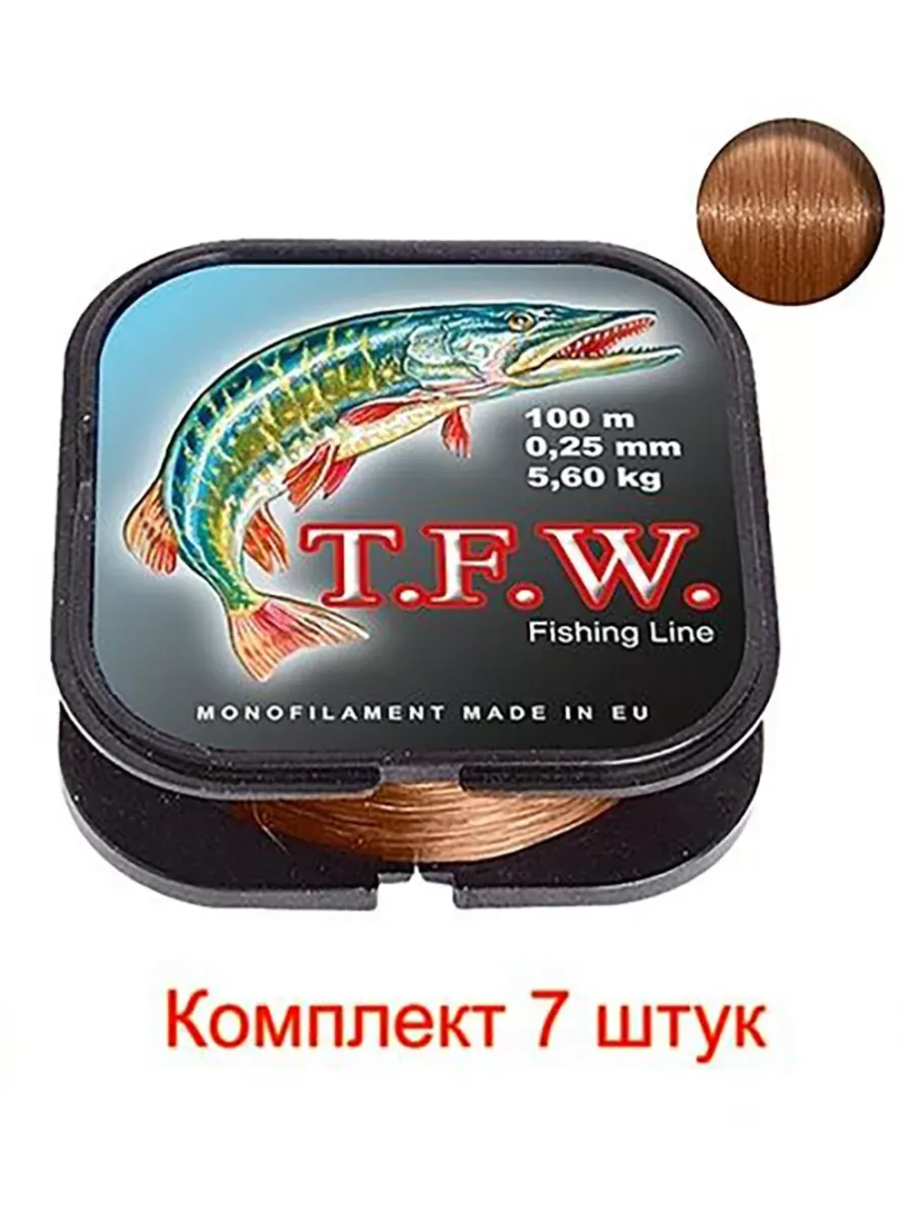леска рыболовная T.F.W. 0,40mm 100m, 3 штуки