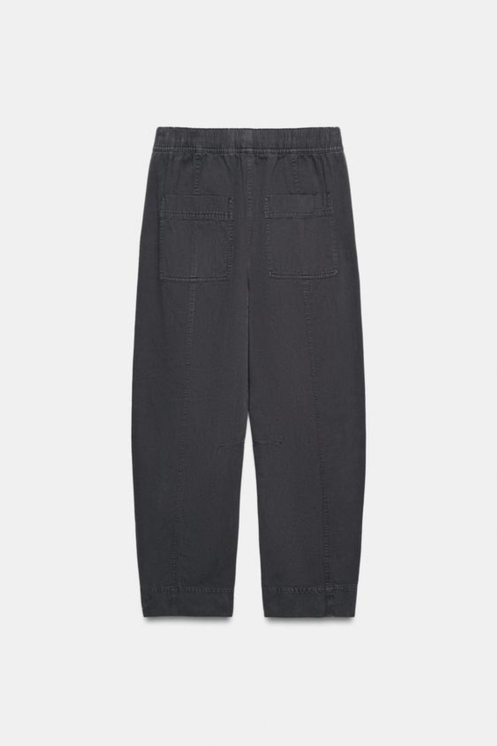 ZARA БРЮКИ С ЭЛАСТИЧНЫМ ПОЯСОМ, АНТРАЦИТОВО-СЕРЫЙ