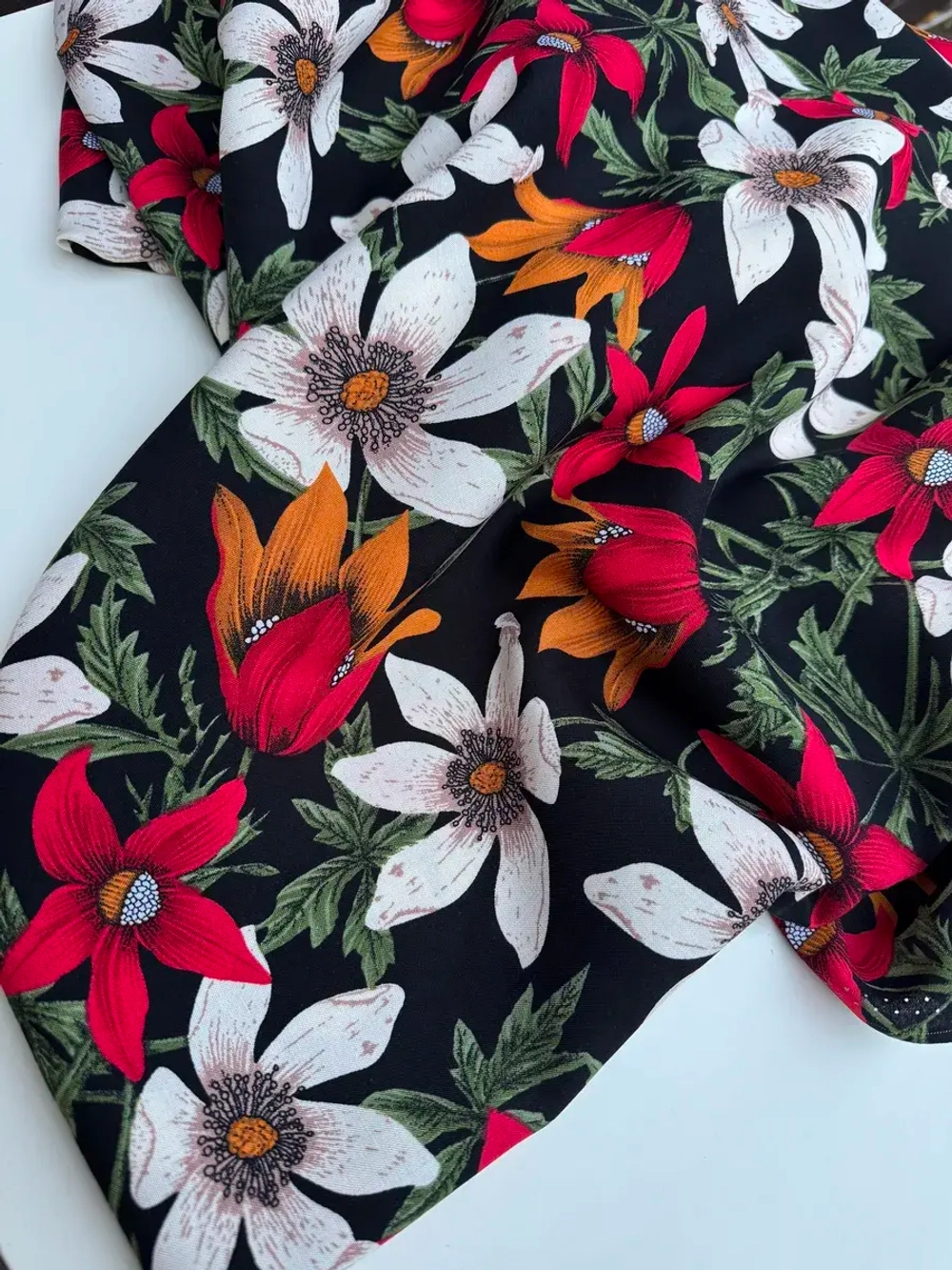 Ткань для шитья штапель вискоза принт