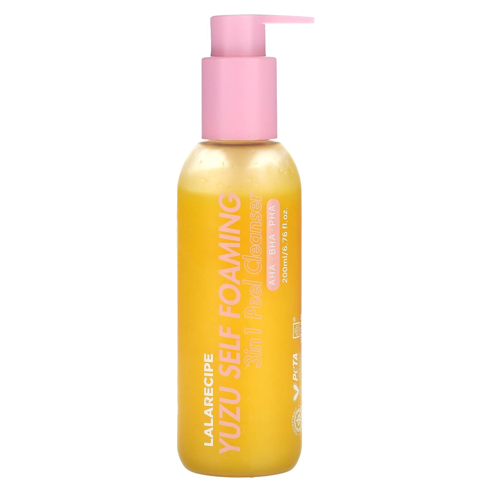 Lalarecipe, Yuzu Self Foaming, очищающее средство 3 в 1, 200 мл (6,76 жидк. унц.)