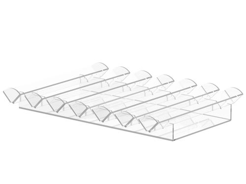 Подставка для макарун на 7 рядов , 416х300мм , прозрачное оргстекло