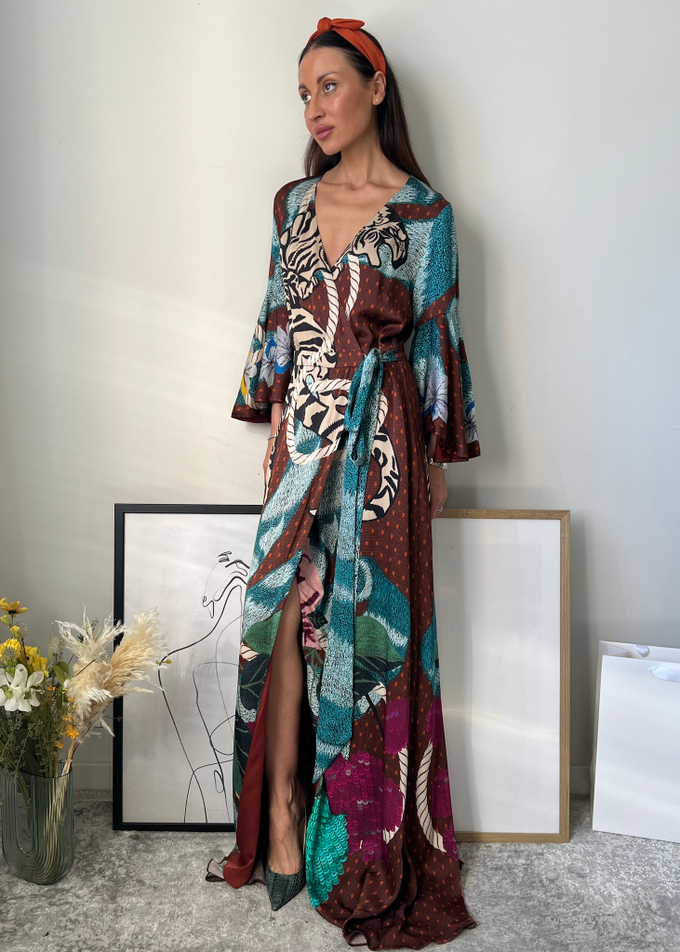 Платье Temperley из вискозы и шелка, L