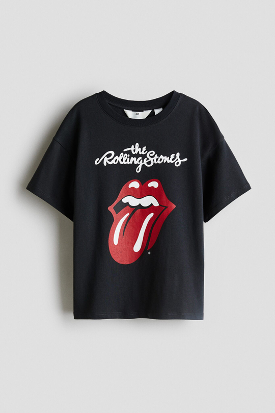H&M Футболка с принтом, черный