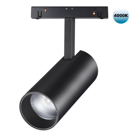 358424 SHINO NT20 166 черн Трековый светильник для низков. шинопровода IP20 LED 4000K 20W 48V FLUM