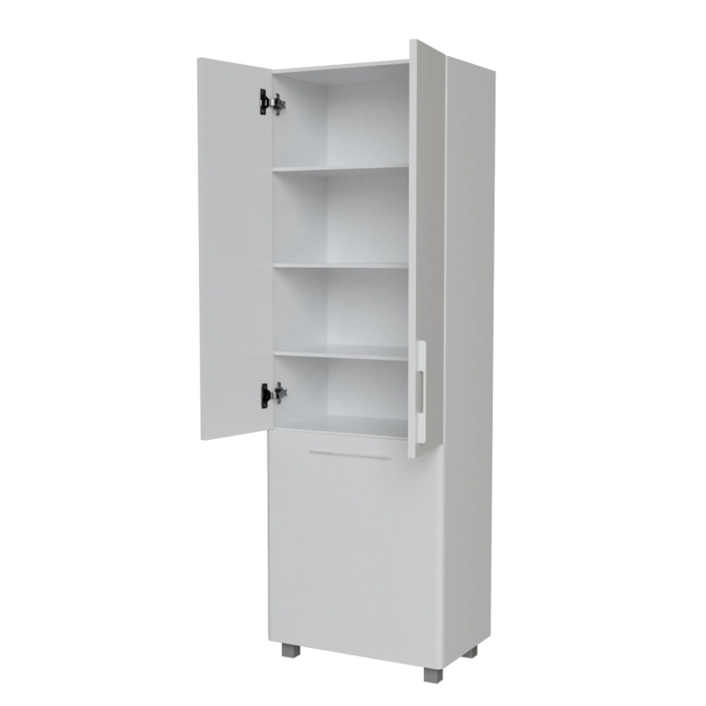 Пенал СПУТНИК-60 белый с корзиной (600*1900*335) (ПВХ)