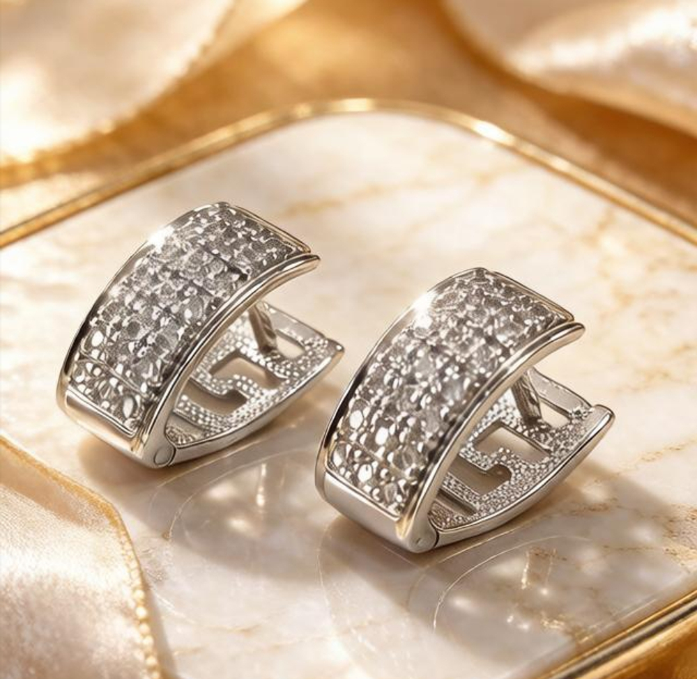 Ювелирные серьги из серебра 925 пробы