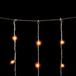 Светодиодный занавес 2*3 м., 600 желтых LED ламп, облегченный, прозрачный провод ПВХ, LTC (PCL600NOT-10-2Y)