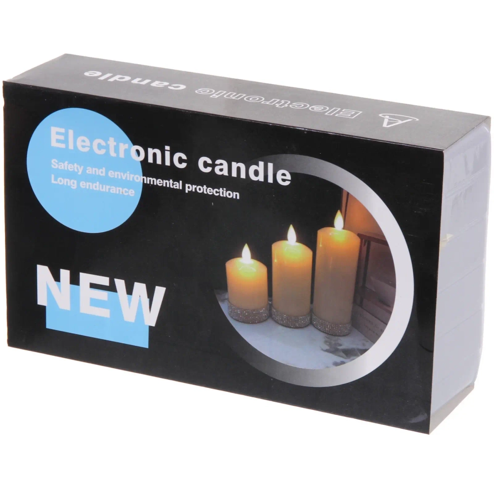 Сувенир с подсветкой «Свеча - Сияние» 5*7/9/12,5 см (набор 3 шт)