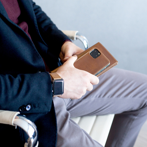 Чехол кожаный для iPhone 11 Pro Max бежевого цвета