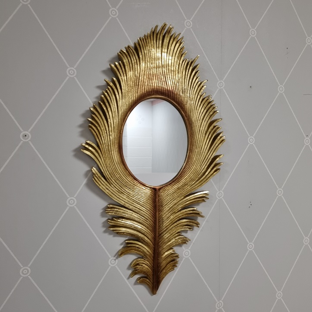 Зеркало "Золотое перо", 60х3х33см, полистоун,стекло