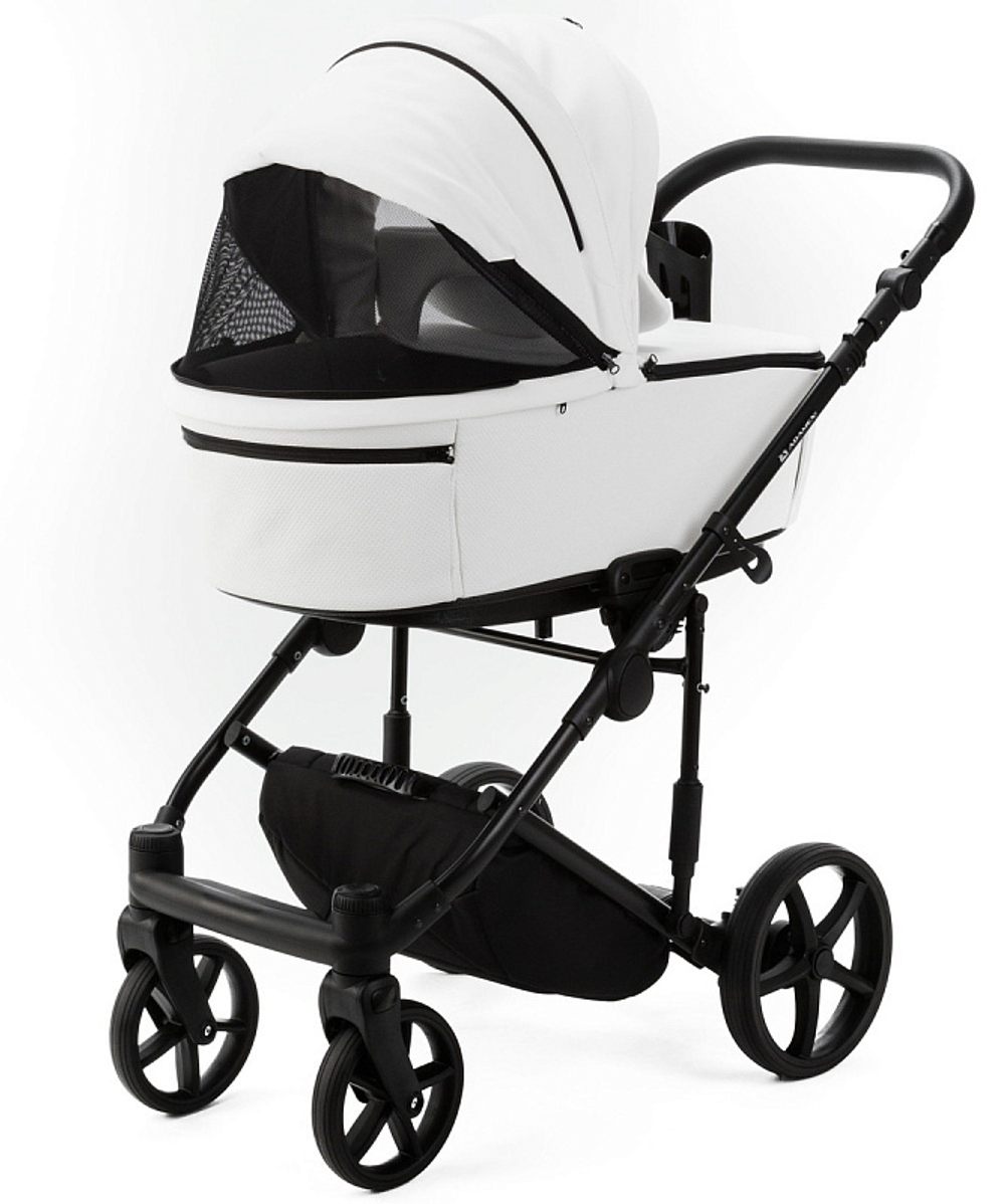 Детская коляска Adamex Zico Deluxe New 2 в 1 ZN-SA01 (БЕЛАЯ КОЖА)