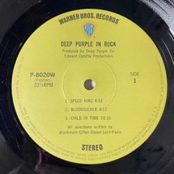 Винтажная виниловая пластинка LP Deep Purple In Rock (Japan 1971) (No Obi) (Болотный Ворнер) 2 Press