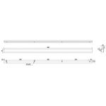 Ручка-профиль накладная L.896мм, отделка белый бархат (матовый)