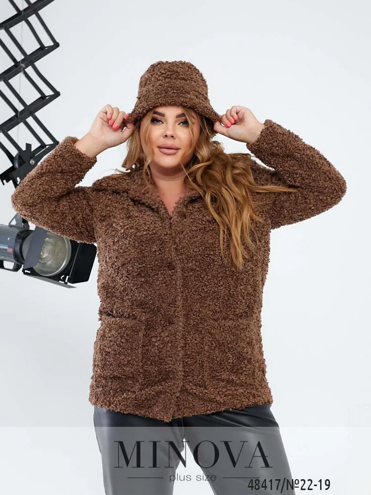 Пальто 22-19-Коричневый Minova