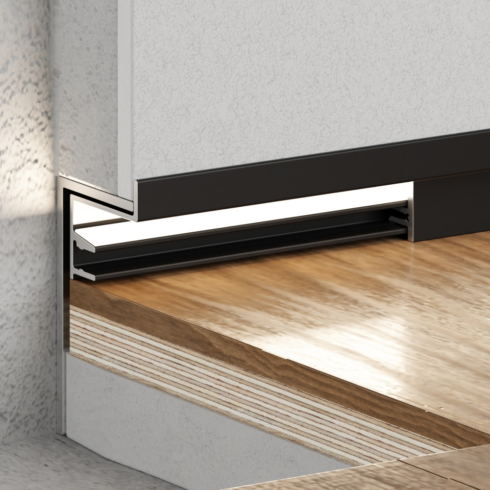 Плинтус Ликорн Скрытый плинтус / Теневой профиль C-13.2.3 Накладка, алюминиевая