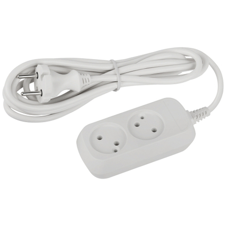 Удлинитель электрический ЭРА UDL-10-230 Greenline 2 розетки без заземления 3м ПВС 2x0.75мм2