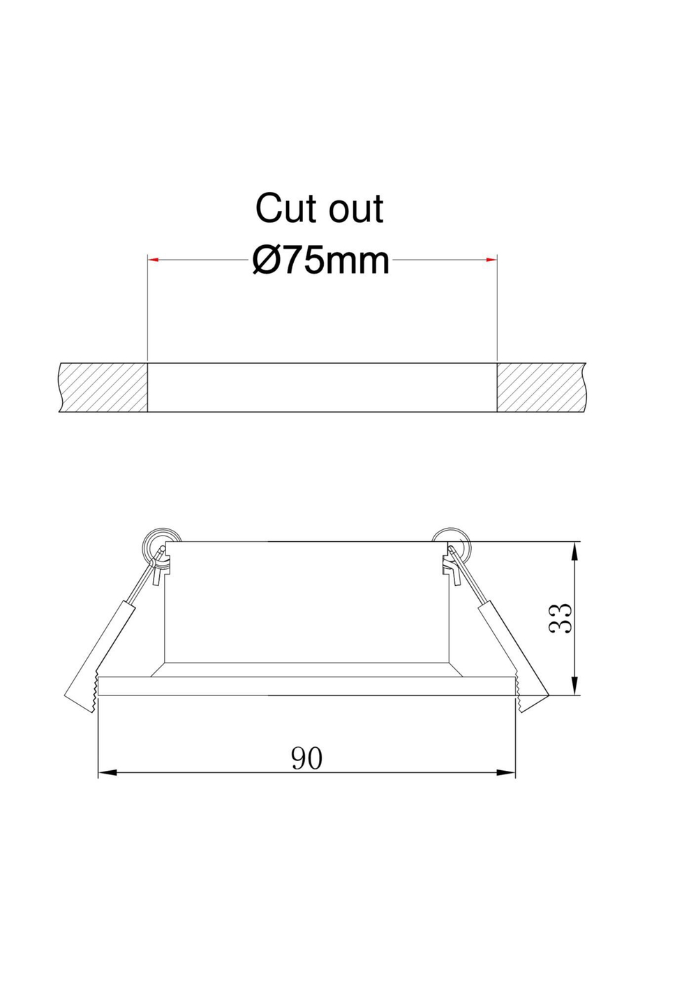 Встраиваемый светильник Technical DL041-01B