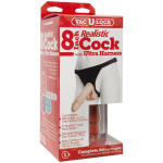Насадка с трусиками Vac-U-Lock Set 8 Realistic Ultra Harness - 20,6 см. (Цвет: телесный)