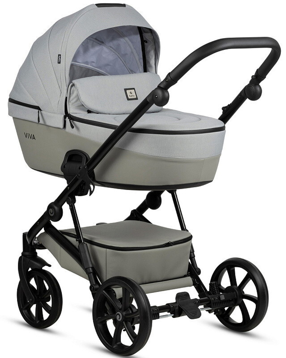 Детская коляска Tutis Viva 5 Plus Essential 2024 3 в 1 с автокреслом Elo Lux EduSky Black 1452058 Crystal