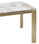 Стол М-City DISAUR Корнер (Corner) 120 Пандора (Gloss Luxury Pandora Solid Ceramic), Шампань