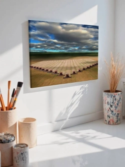 Картина на стену 40 X 50 Комбайны в поле