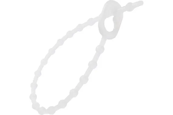 Бандаж кабельный Bylectrica 180*10 с шариковым замком (упаковка 100шт) белый 39880