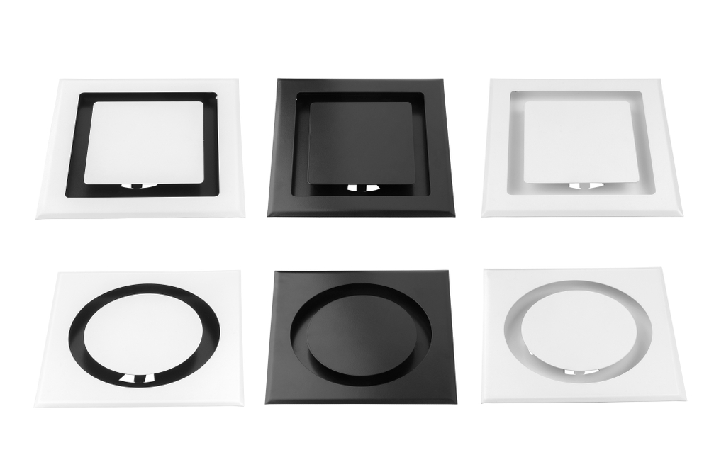 Диффузор приточнотяжной на магнитах регулируемы-вый НД-150 декоративный металлический черный матовый