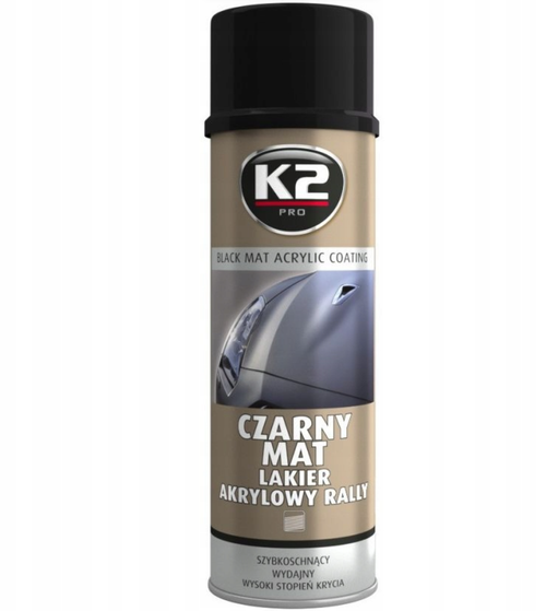 ЛАК-СПРЕЙ К2 LAKIER MAT AKRYL 500МЛ SPRAY ЧЕРНЫЙ