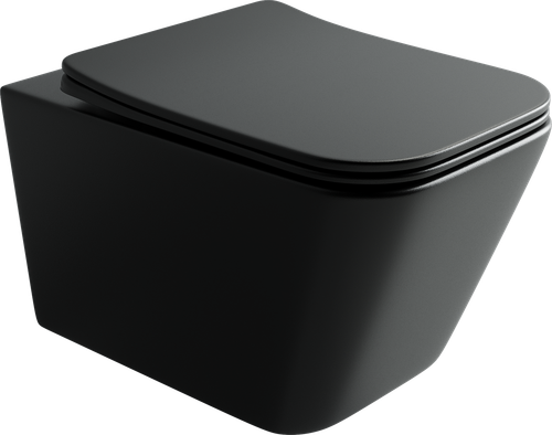 Комплект подвесной безободковый унитаз Ceramica Nova Metric CN3007MB черный матовый с сиденьем микролифт + инсталляция Geberit Delta 458.163.21.1 с панелью смыва, хром глянцевый