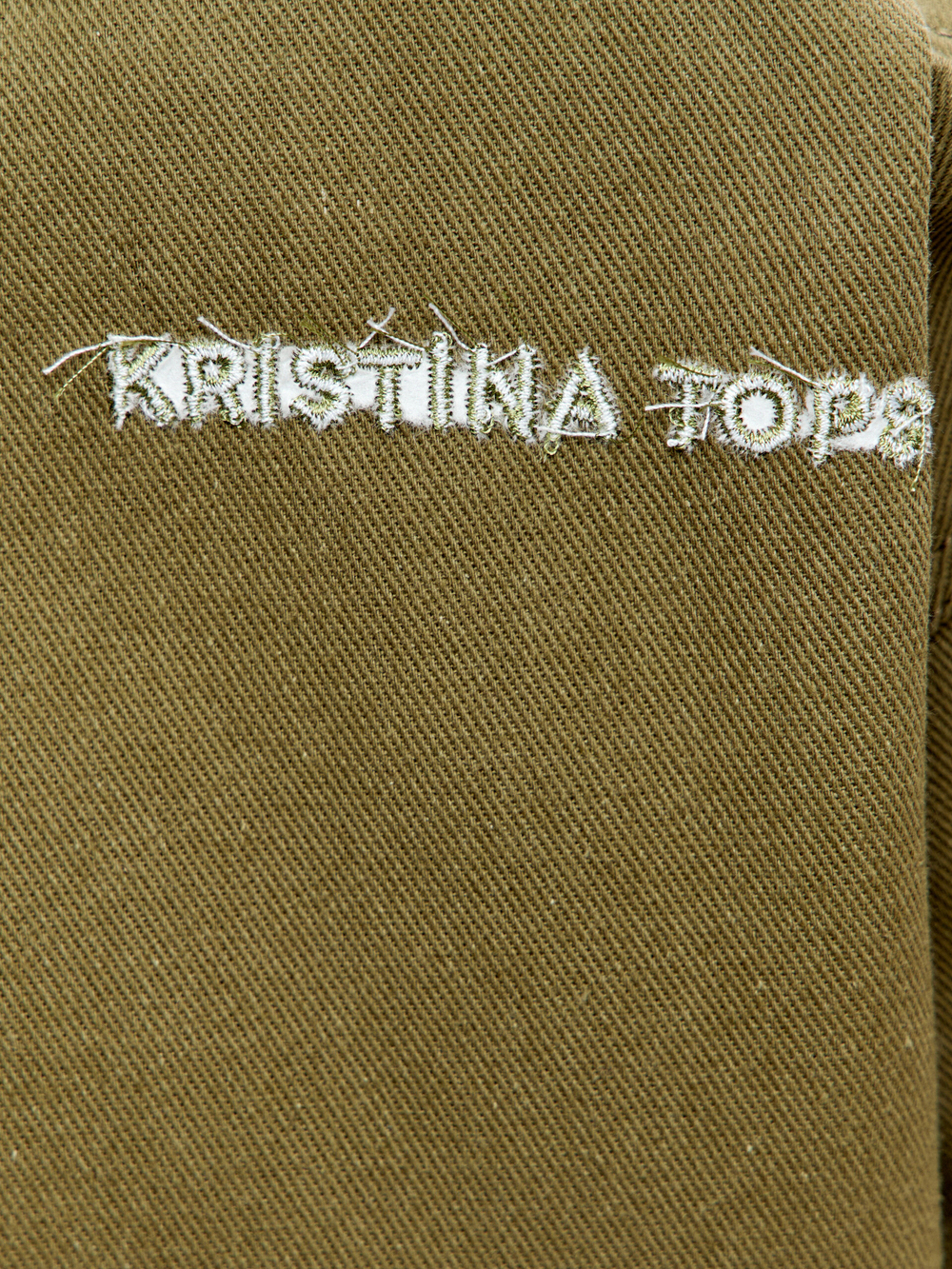 Рубашка унисекс джинсовая хаки