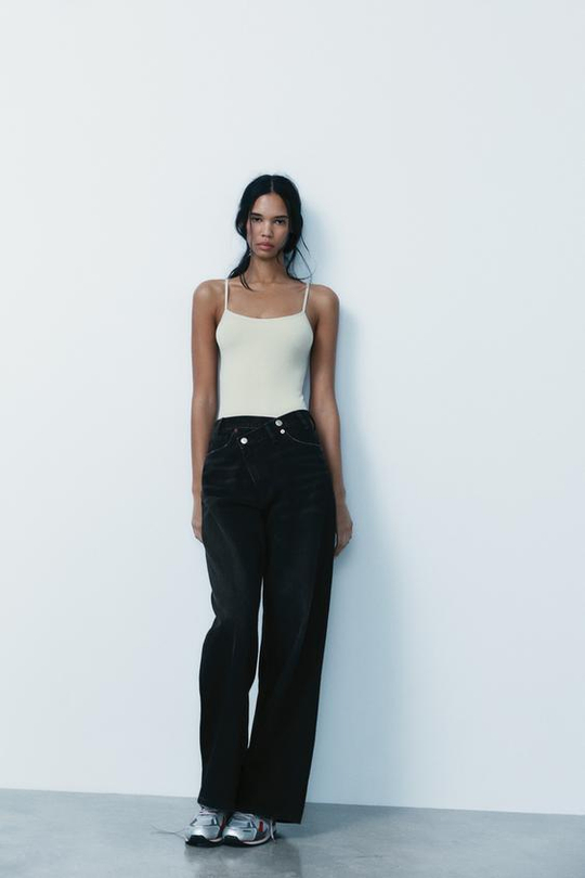 ZARA БЕСШОВНОЕ БОДИ, ЭКРЮ